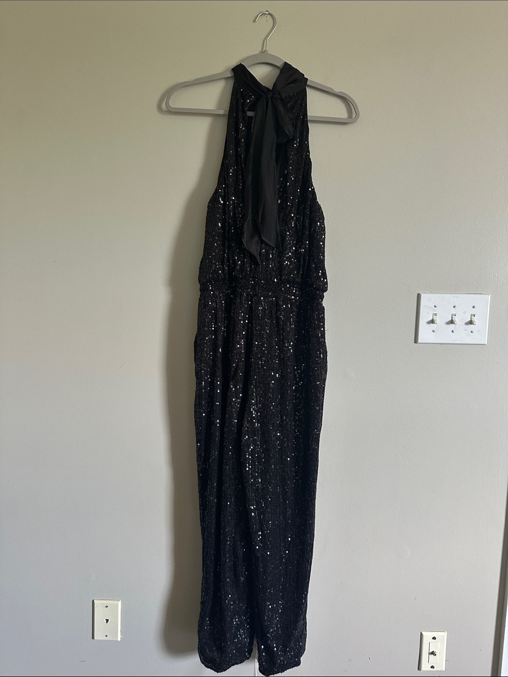 Mustard Seed Shimmering Charcoal Jumpsuit - Picture 9 of 11